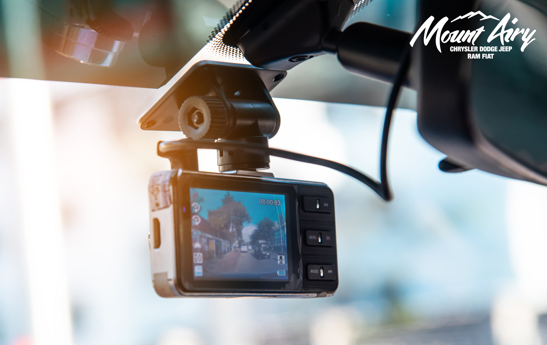 A running camera can deter theft, vandalism, and accidents on the road.