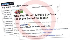 Why You Should Buy A Car at the End of the Month - Fact or Fiction