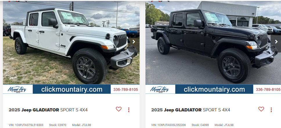Black Friday 2025
2025 Jeep Gladiator Sport