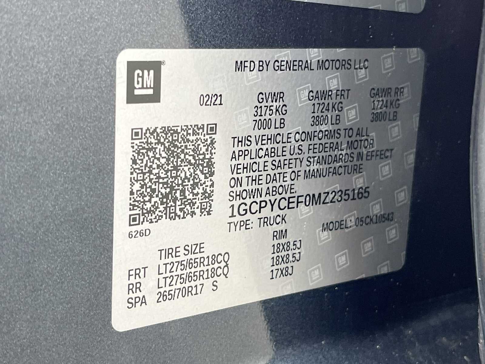 2021 Chevrolet Silverado 1500 Custom Trail Boss